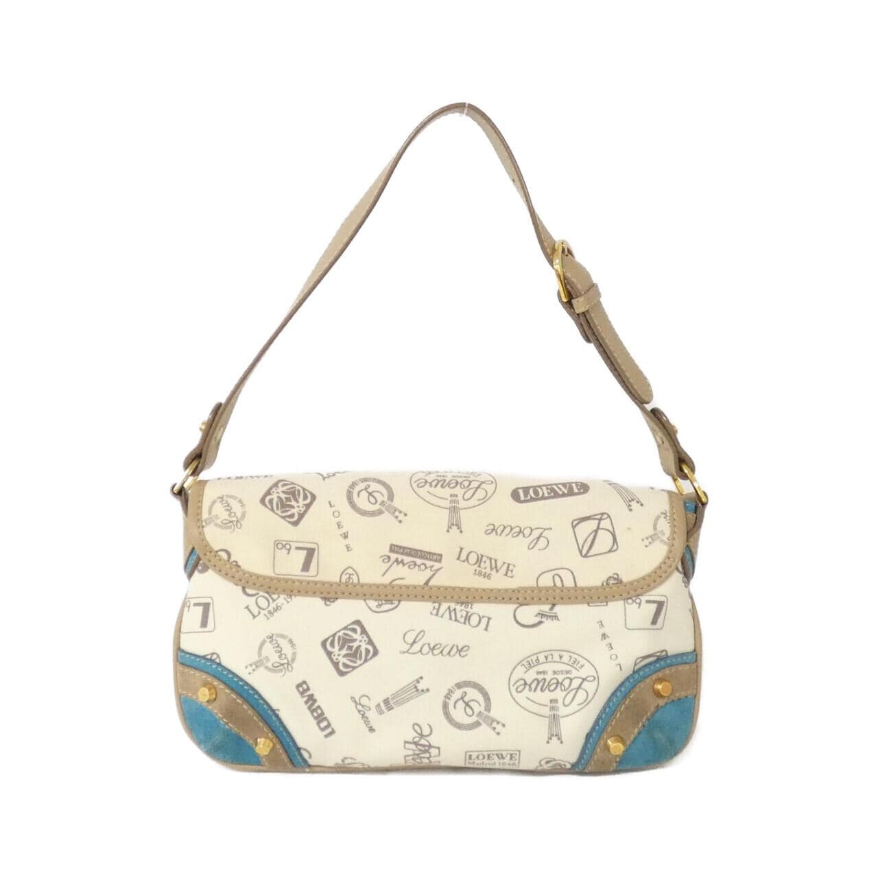 LOEWE Shoulder Bag Canvas White Canvas - Thumbnail 2