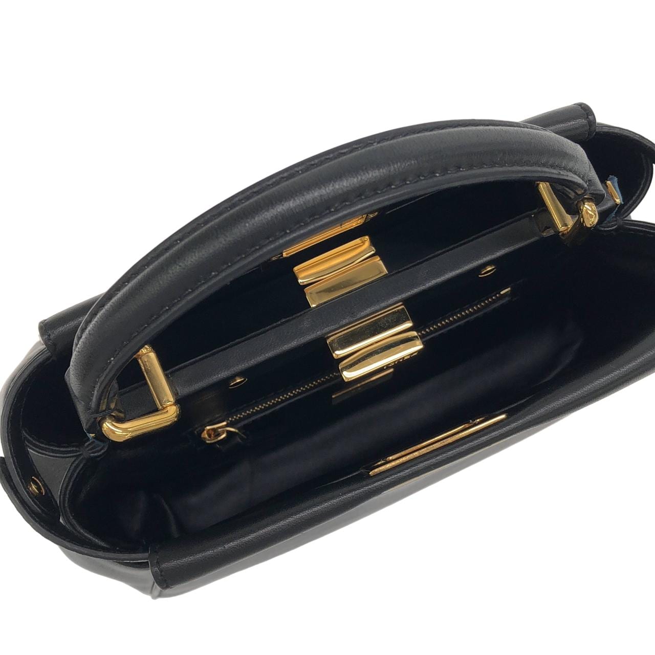 FENDI Peekaboo 8BN244 AD6G Bag Lambskin Black Lambskin - Thumbnail 6