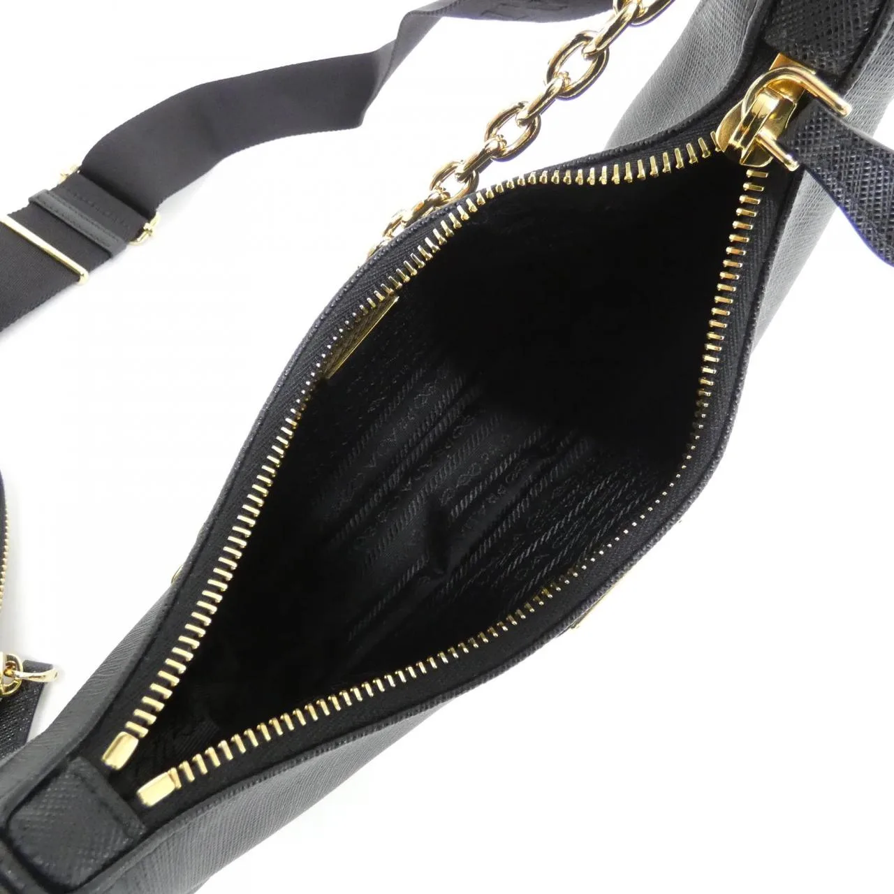 PRADA 1BH204 Shoulder 黑色 中古品A - 縮圖 7