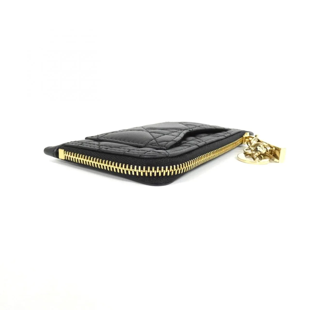 DIOR Lady Dior S0965ONMJ Coin Case Lambskin Black Lambskin Rank A - Thumbnail 3