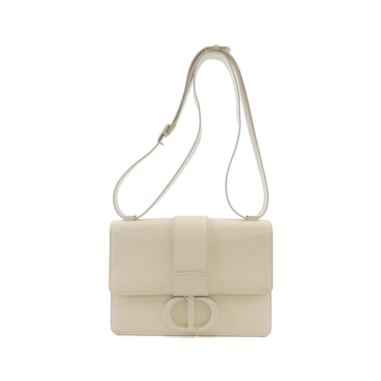 DIOR 30 Montaigne Shoulder Bag Leather White