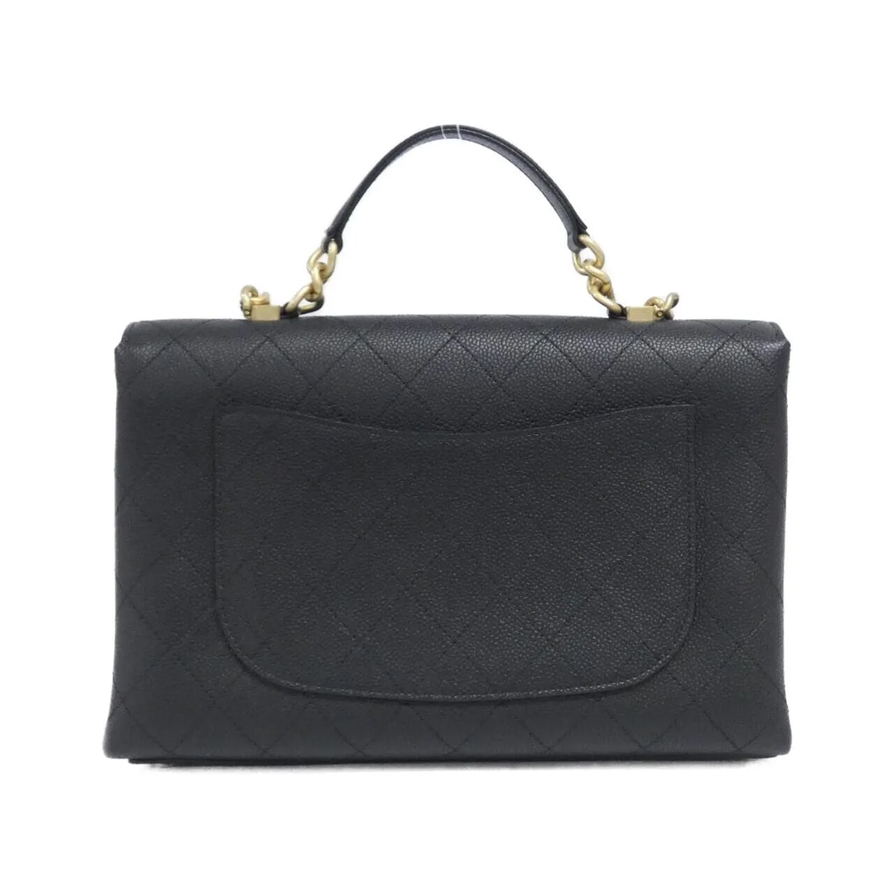 CHANEL Handbag Grained Calfskin Black Grained Calfskin - Thumbnail 2