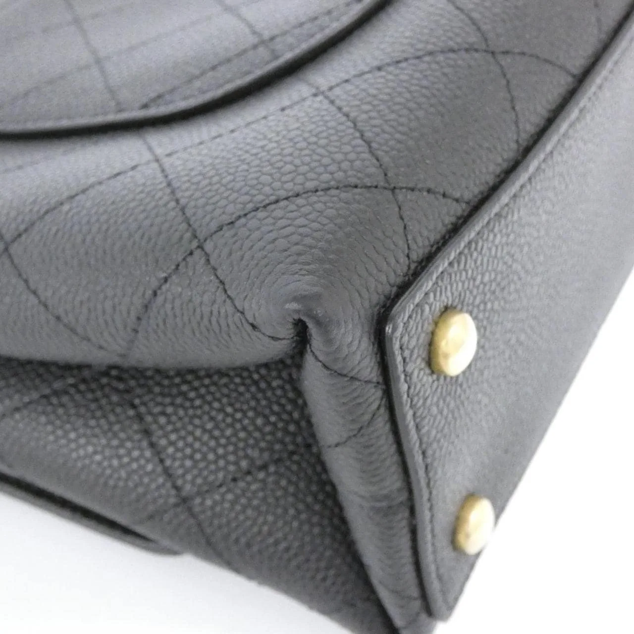 CHANEL Handbag Grained Calfskin Black Grained Calfskin - Thumbnail 4