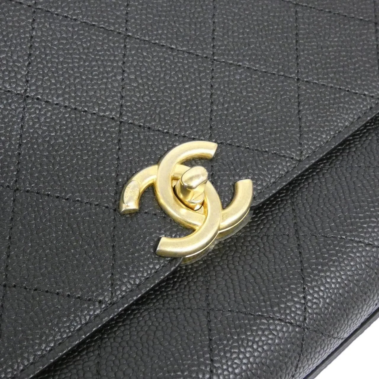 CHANEL Handbag Grained Calfskin Black Grained Calfskin - Thumbnail 5