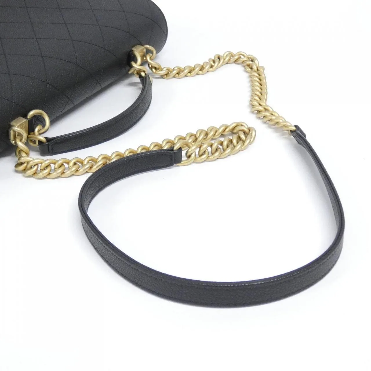 CHANEL Handbag Grained Calfskin Black Grained Calfskin - Thumbnail 6