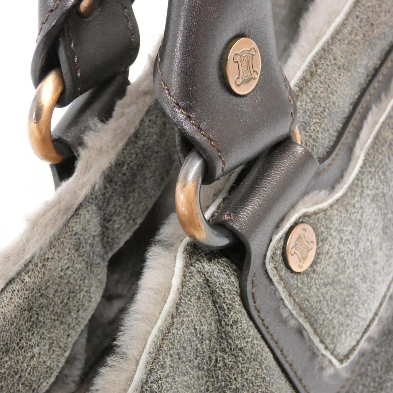 CELINE Boogie Bag Leather Brown Leather Rank A - Thumbnail 5