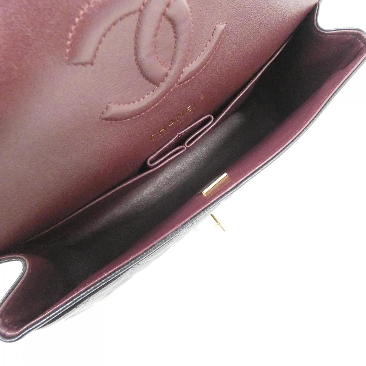 CHANEL Matelasse 1112 Shoulder Grained Calfskin Black Grained Calfskin - Thumbnail 7