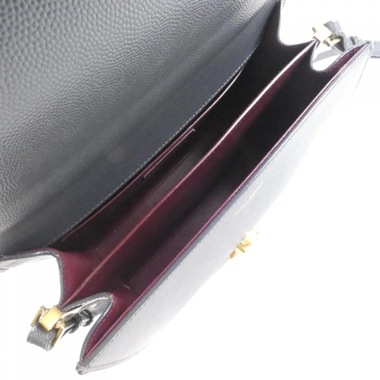 SAINT LAURENT Cassandre 578000 BOWNW Handbag Black Rank A - Thumbnail 9