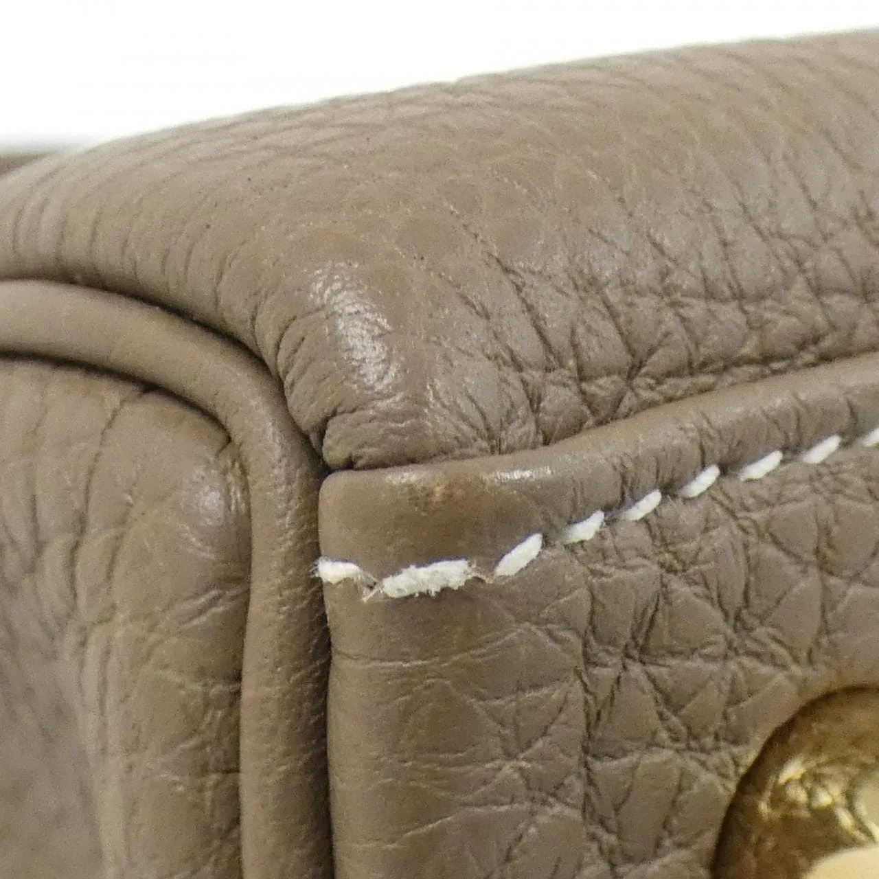 HERMES Kelly 044624CC Handbag Togo Etoupe Togo Leather Rank A - Thumbnail 3