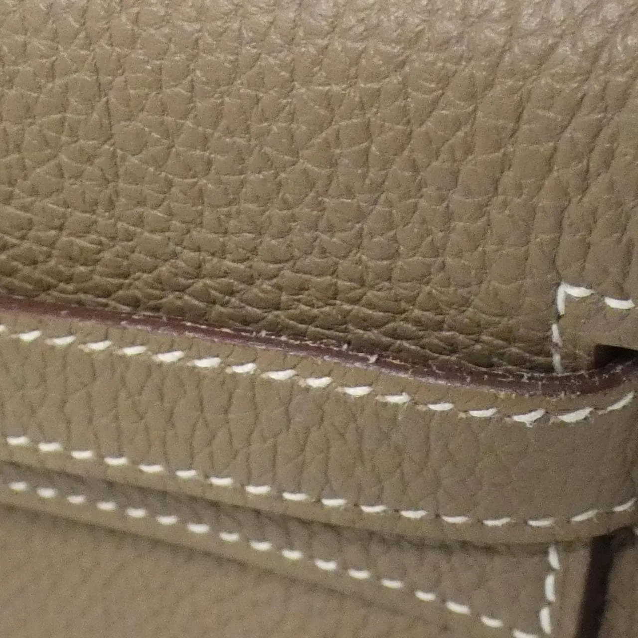 HERMES Kelly 044624CC Handbag Togo Etoupe Togo Leather Rank A - Thumbnail 5