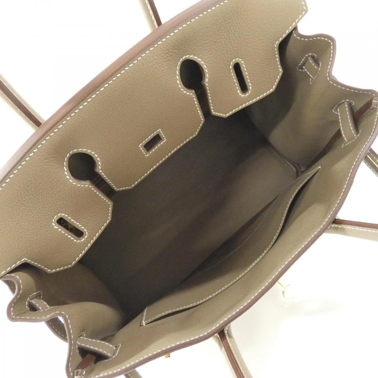 HERMES Birkin 027633CC Handbag Togo Etoupe Togo Leather Unused - Thumbnail 6