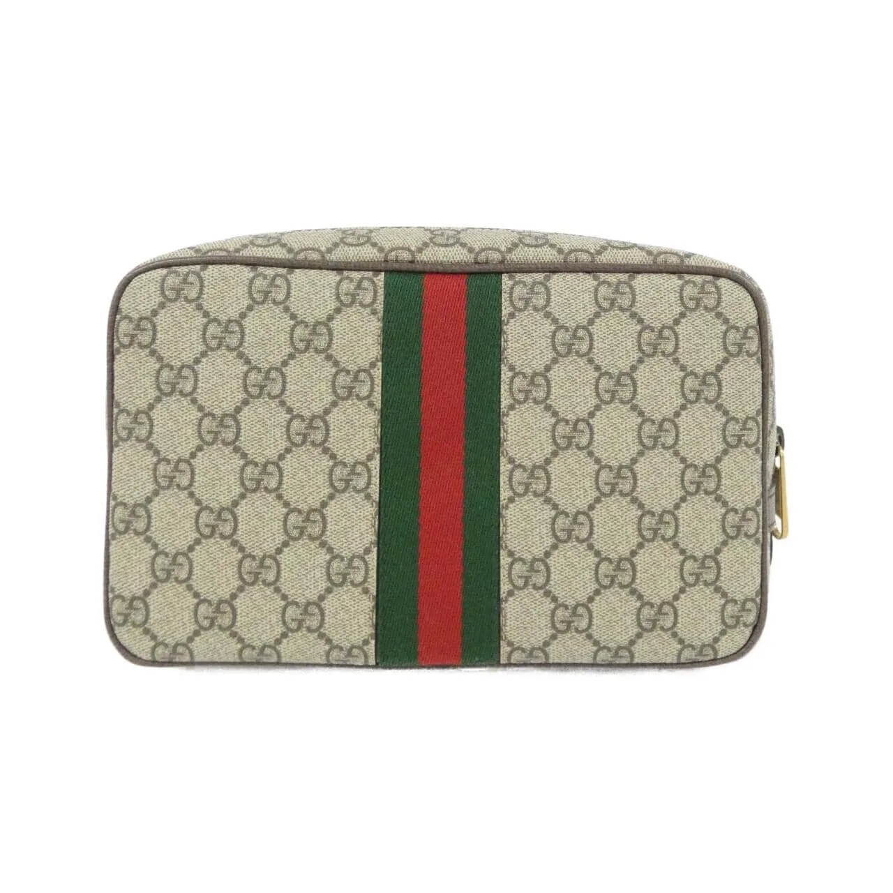 GUCCI 760019 96IWT Pouch Canvas 黑色 帆布 中古品A - 縮圖 2