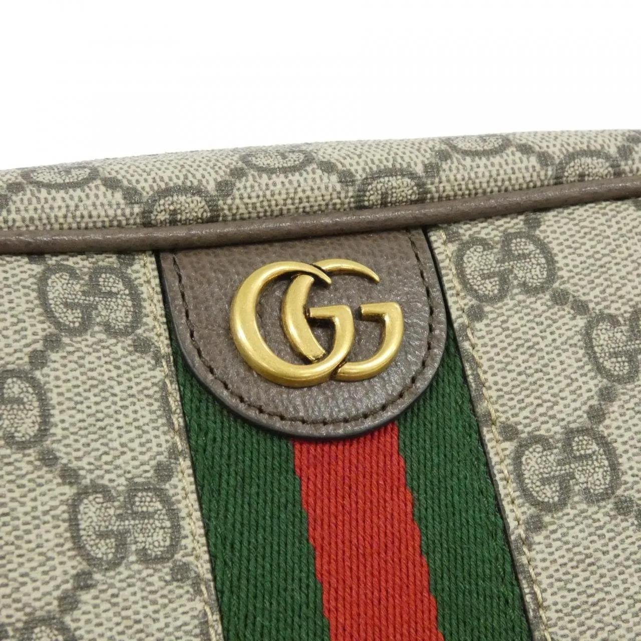 GUCCI 760019 96IWT Pouch Canvas 黑色 帆布 中古品A - 縮圖 4