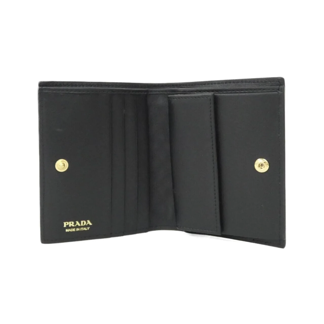 PRADA 1MV204 Wallet 黑色 中古品A - 縮圖 4