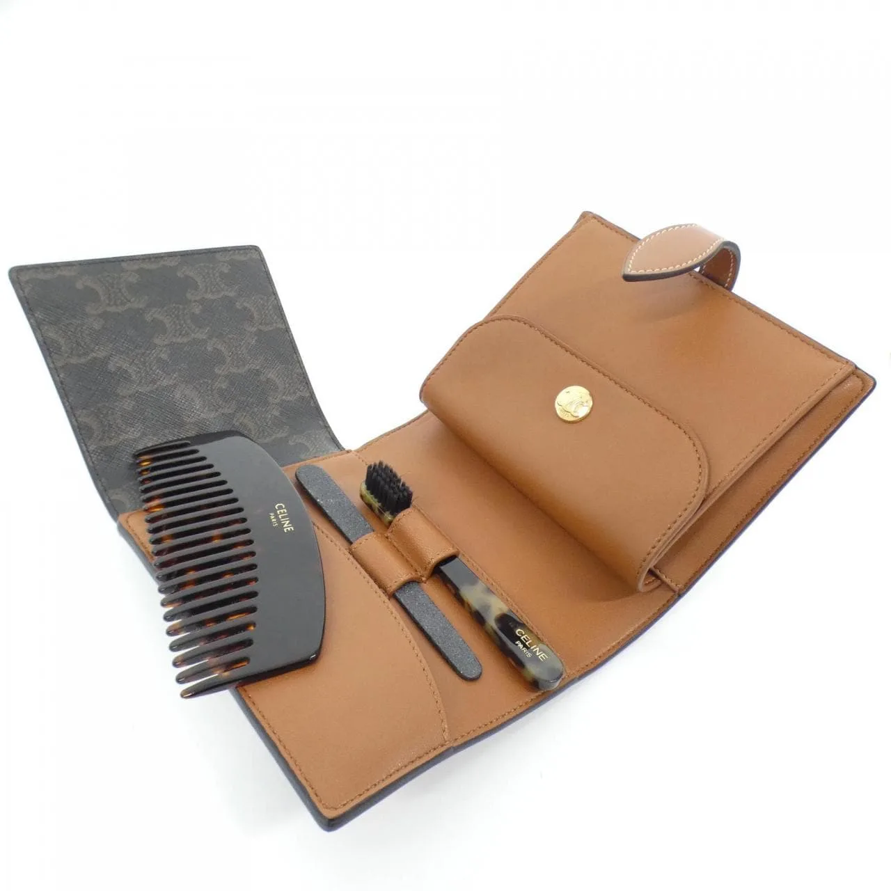 CELINE 4M3262AKL Wallet Canvas Black Canvas Rank A - Thumbnail 5