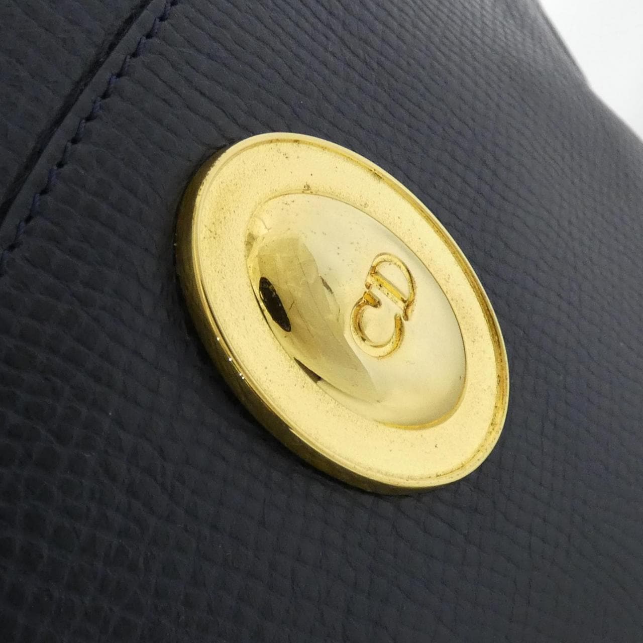 DIOR Shoulder Bag Leather 深藍色 皮革 中古品A - 縮圖 4