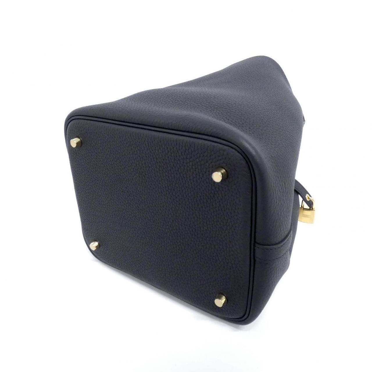 HERMES HERMÈS Picotin 060991CC Bag Clemence Black Clemence Leather - Thumbnail 2