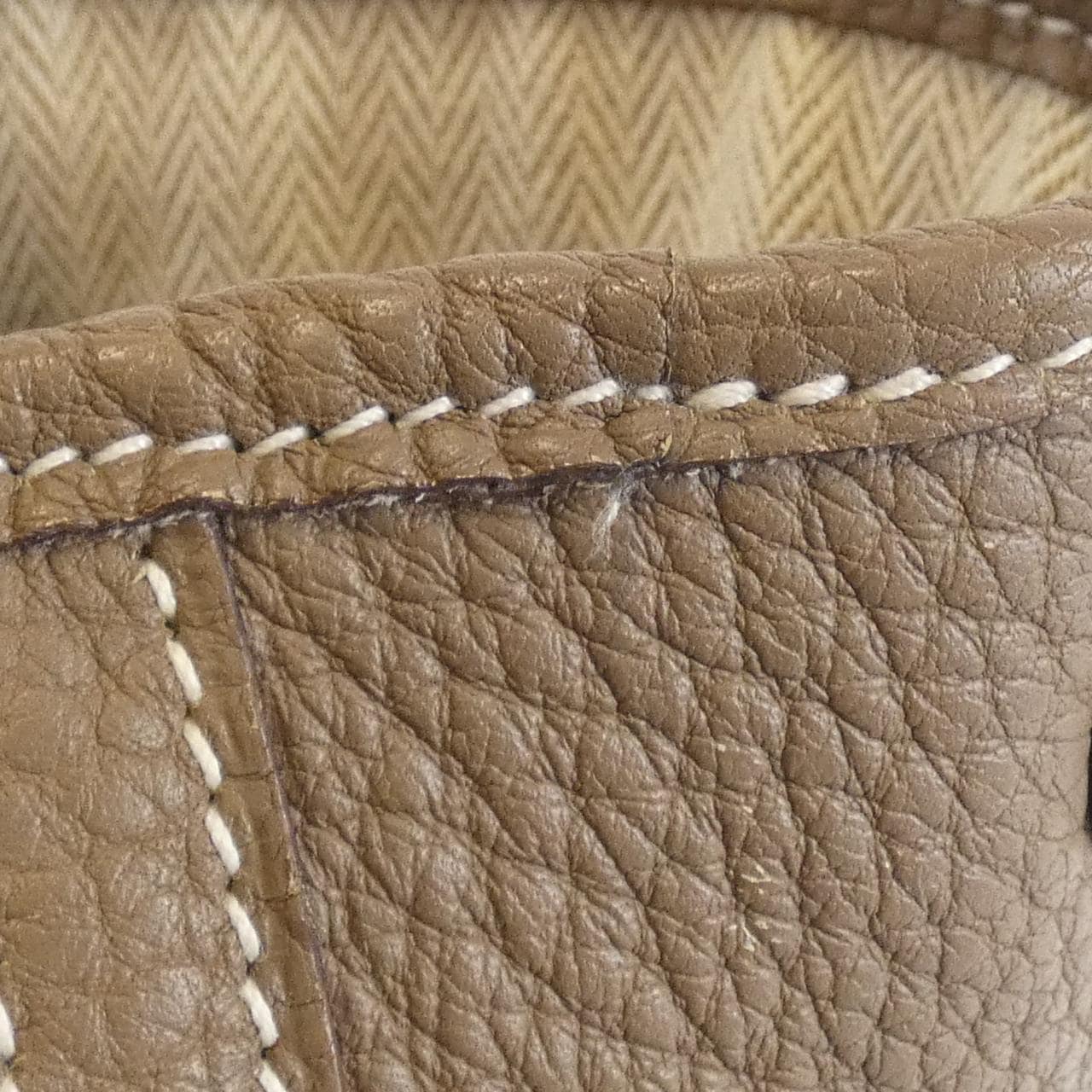 HERMES Garden Party HERMÈS 051559CK Bag Etoupe Rank B - Thumbnail 4