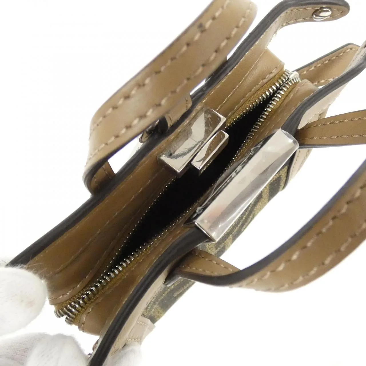 FENDI 7AS204 A9ZL Key Case Canvas Black Canvas Rank A - Thumbnail 4