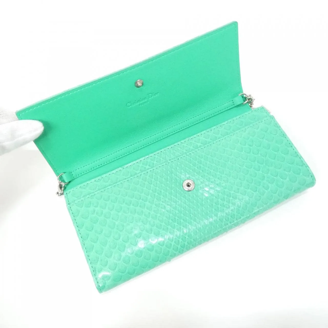 DIOR Wallet Python Green Python Rank A - Thumbnail 8