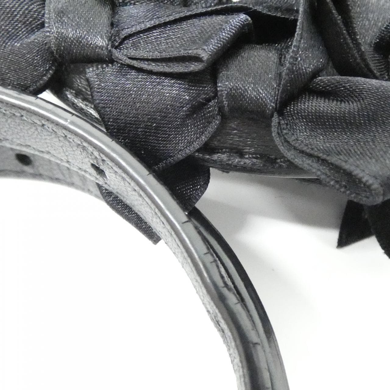 BALENCIAGA Hourglass 748749 2AAGQ Bag Satin 黑色 緞面 - 縮圖 6