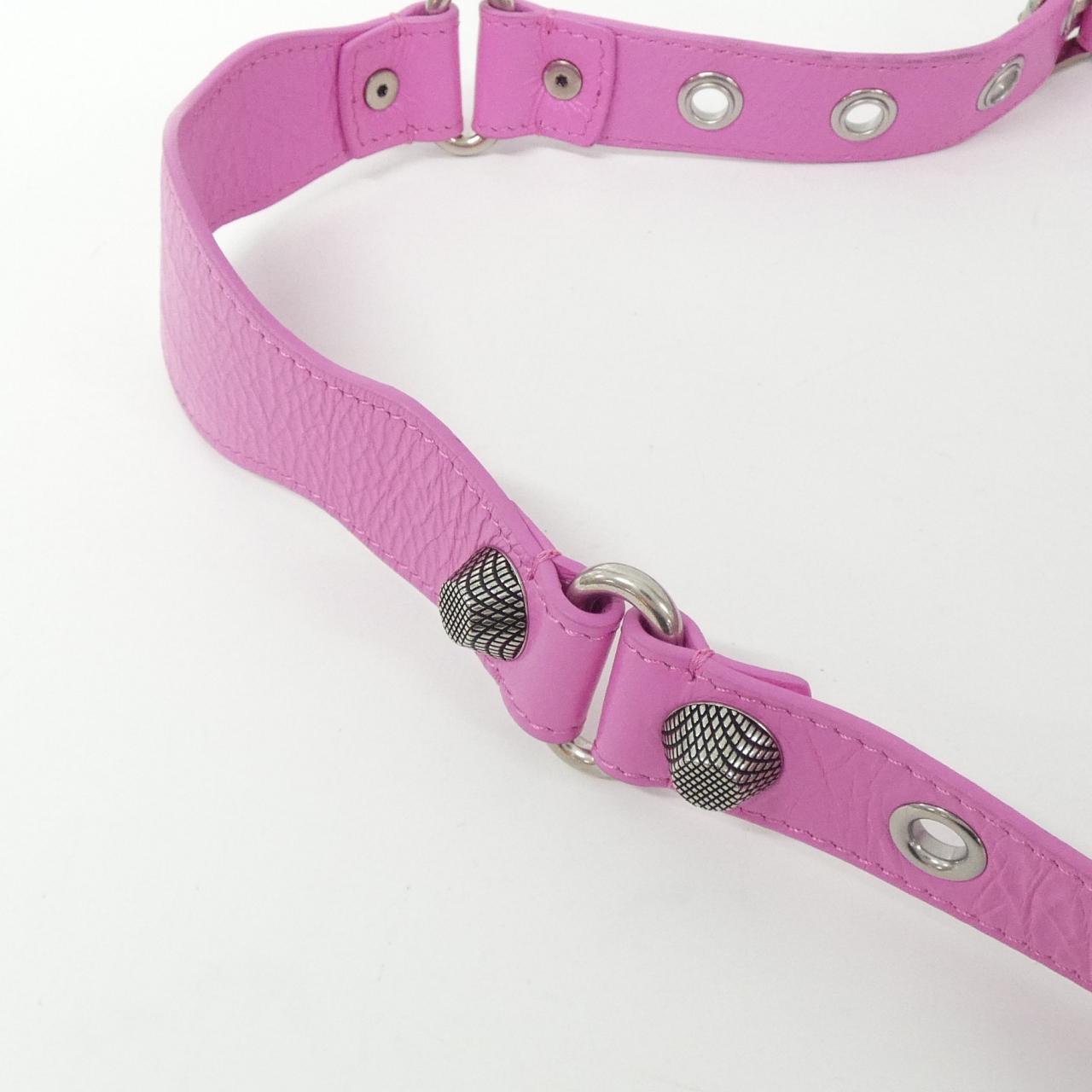 BALENCIAGA Le Cagole 771640 2AA6T Shoulder Bag Lambskin 黑色 羊皮 中古品A - 縮圖 5