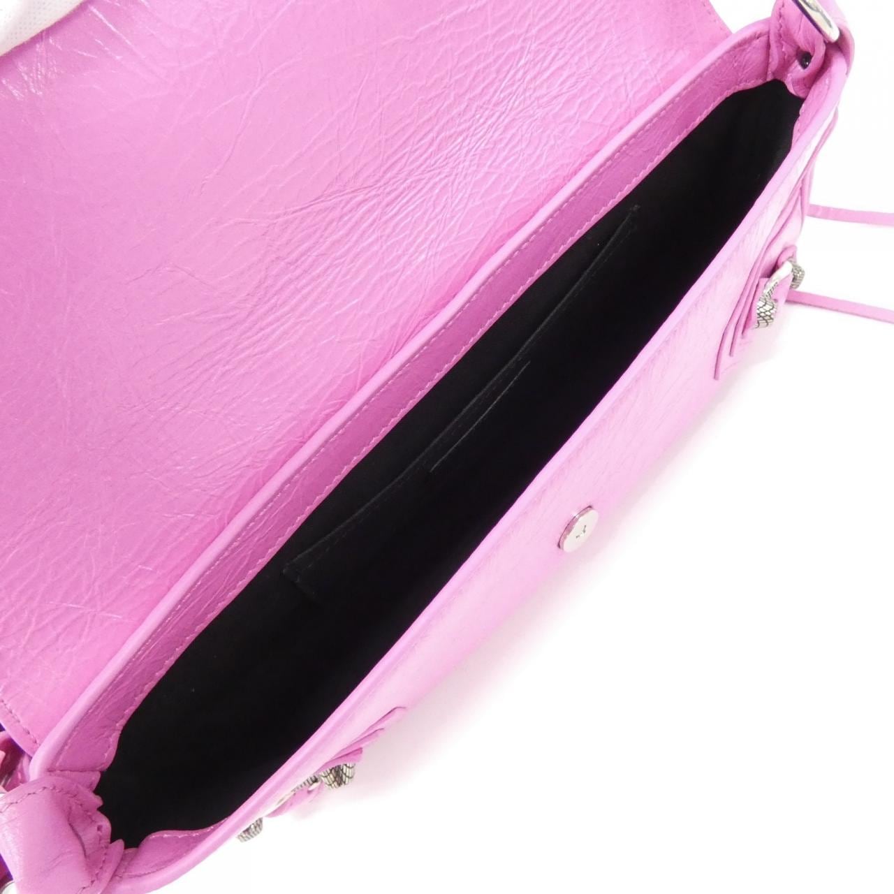 BALENCIAGA Le Cagole 771640 2AA6T Shoulder Bag Lambskin 黑色 羊皮 中古品A - 縮圖 6