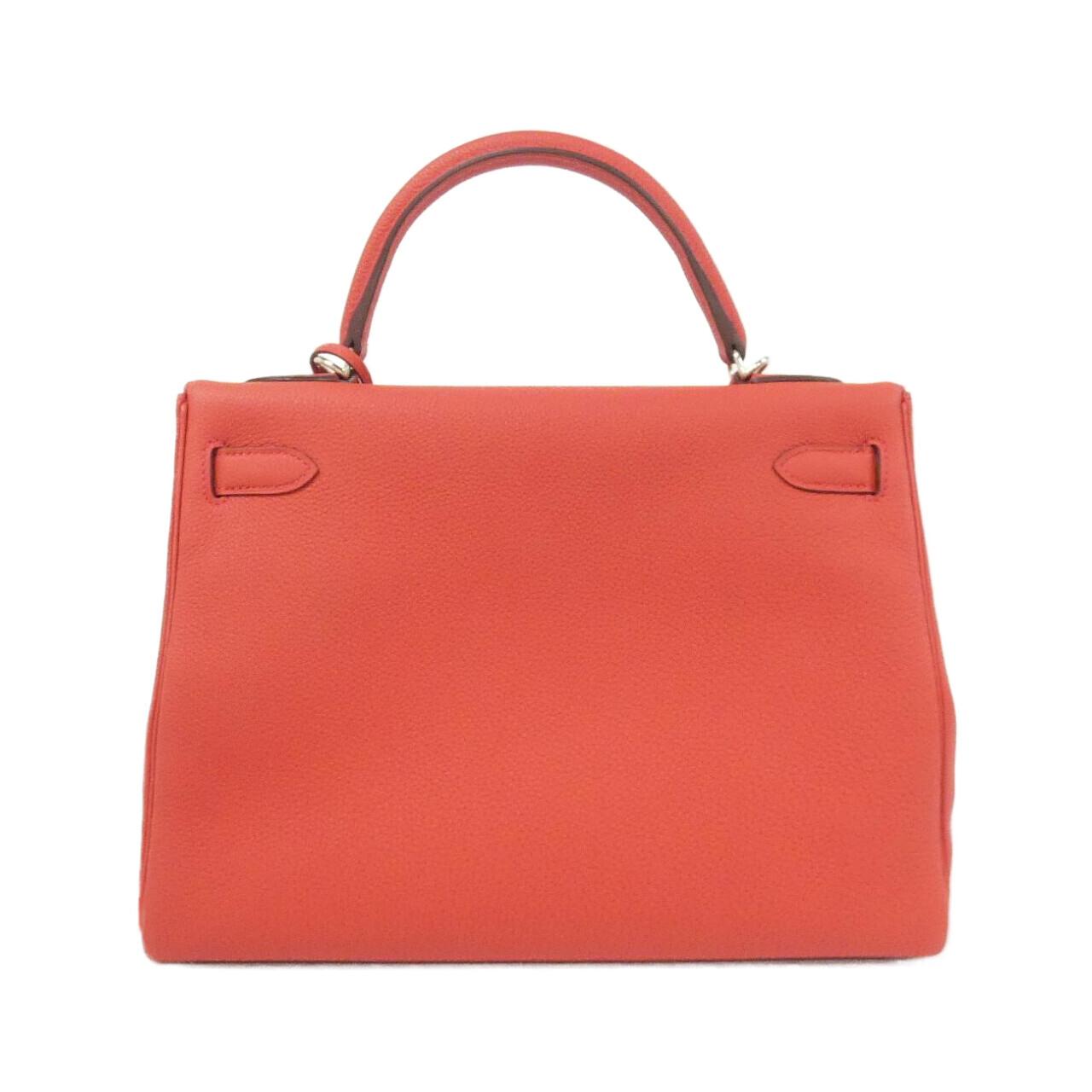 HERMES HERMÈS Kelly 028747CK Bag Togo Rouge Togo Leather - Thumbnail 2