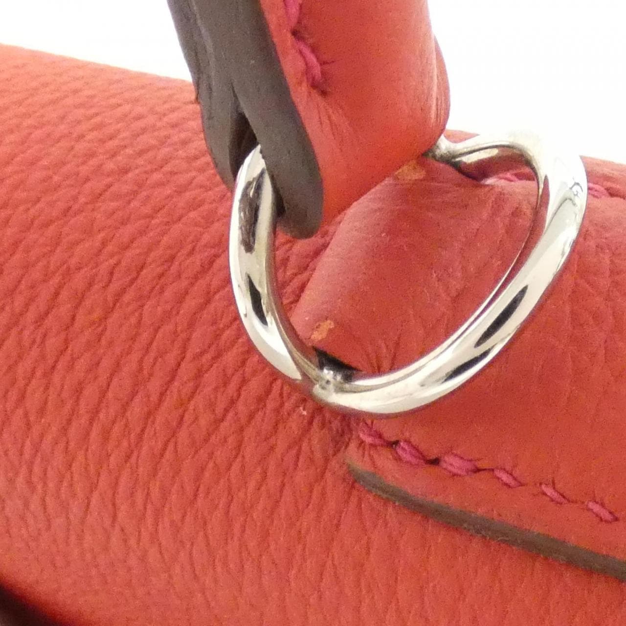 HERMES HERMÈS Kelly 028747CK Bag Togo Rouge Togo Leather - Thumbnail 8