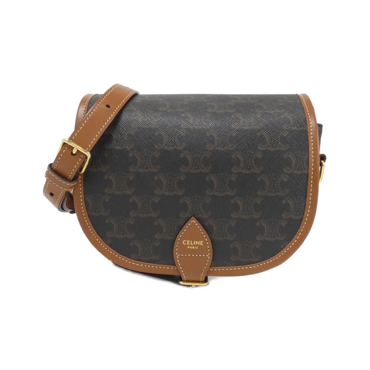 CELINE 191502BZJ Shoulder Bag Canvas Black