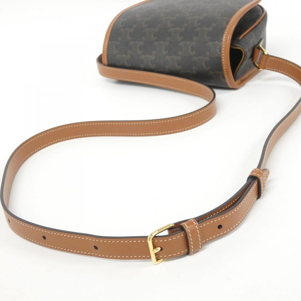 CELINE 191502BZJ Shoulder Bag Canvas 黑色 帆布 中古品A - 縮圖 8