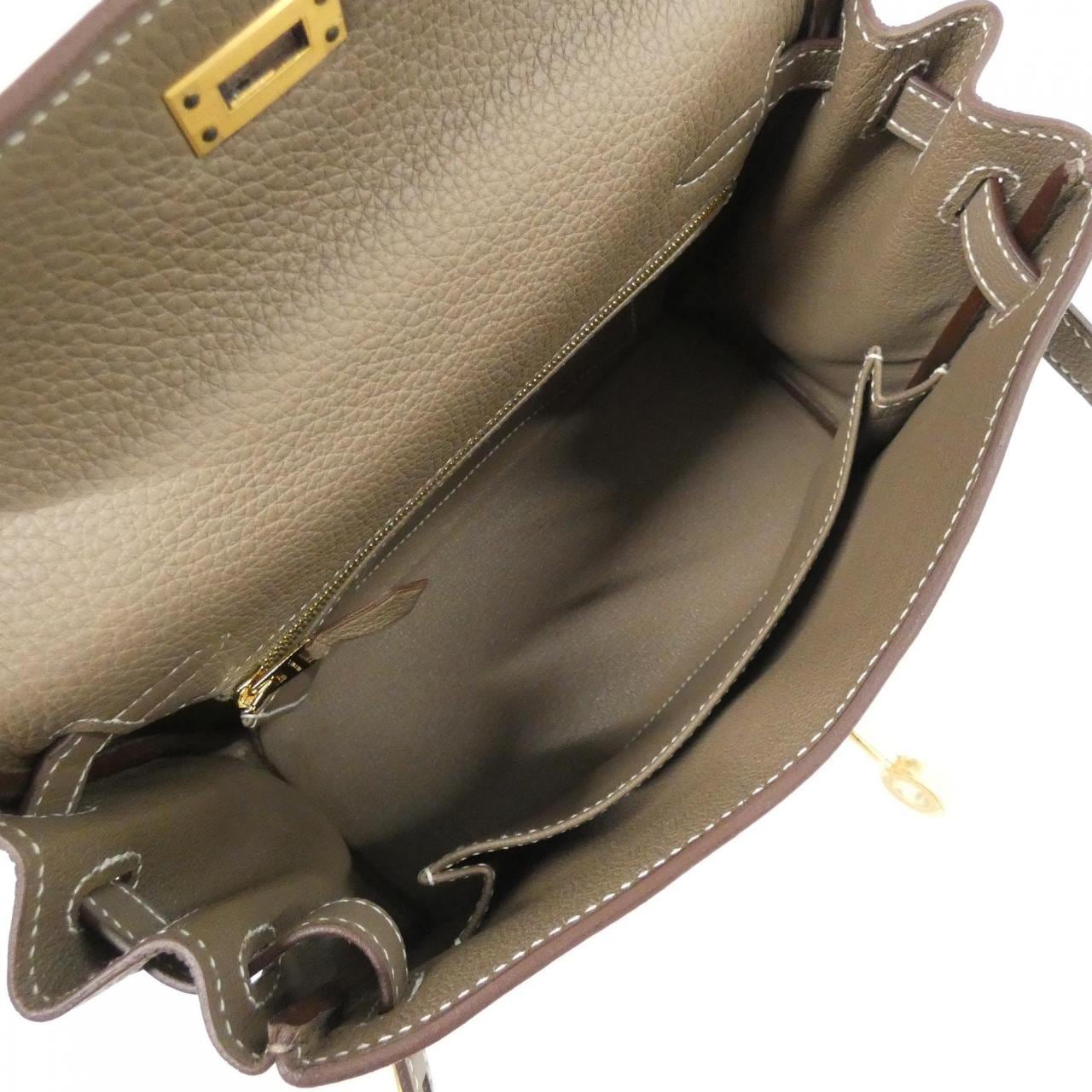 HERMES HERMÈS Kelly Bag Togo Etoupe Togo 牛皮 未使用品 - 縮圖 6