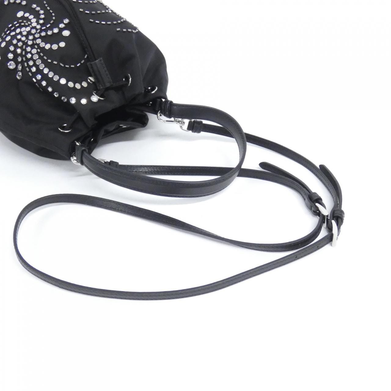 PRADA 1BE067 Bag Nylon Black Nylon Rank A - Thumbnail 6