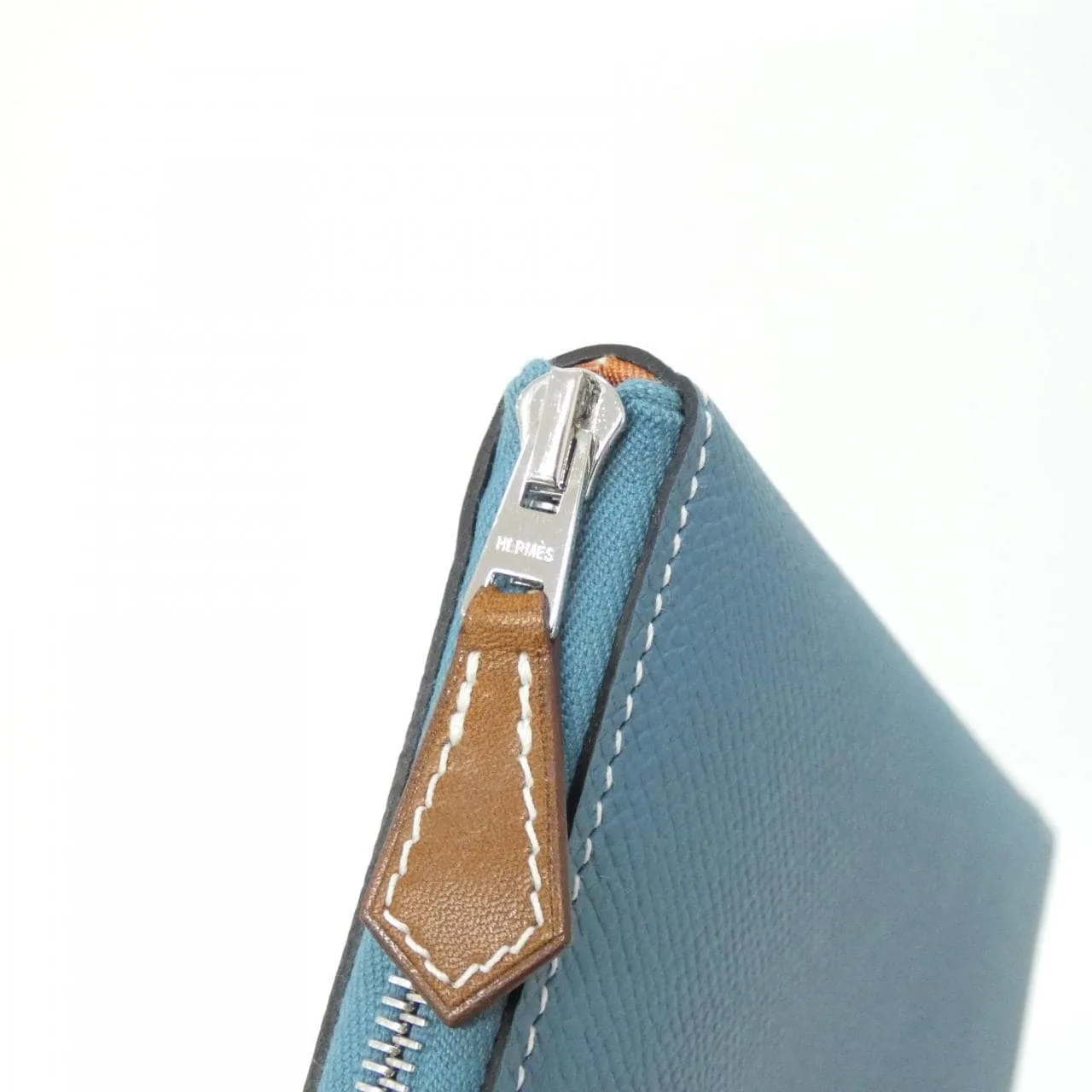 HERMES 085270CK Wallet Epsom Blue Epsom Leather Rank A - Thumbnail 3