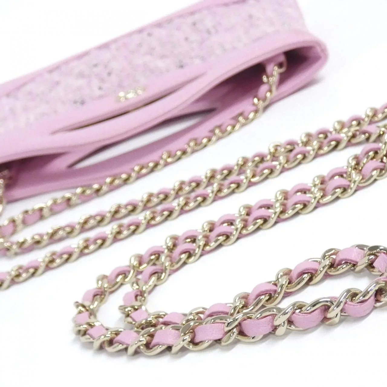 CHANEL Chanel 19 AP3656 Handbag Tweed Pink Tweed - Thumbnail 5