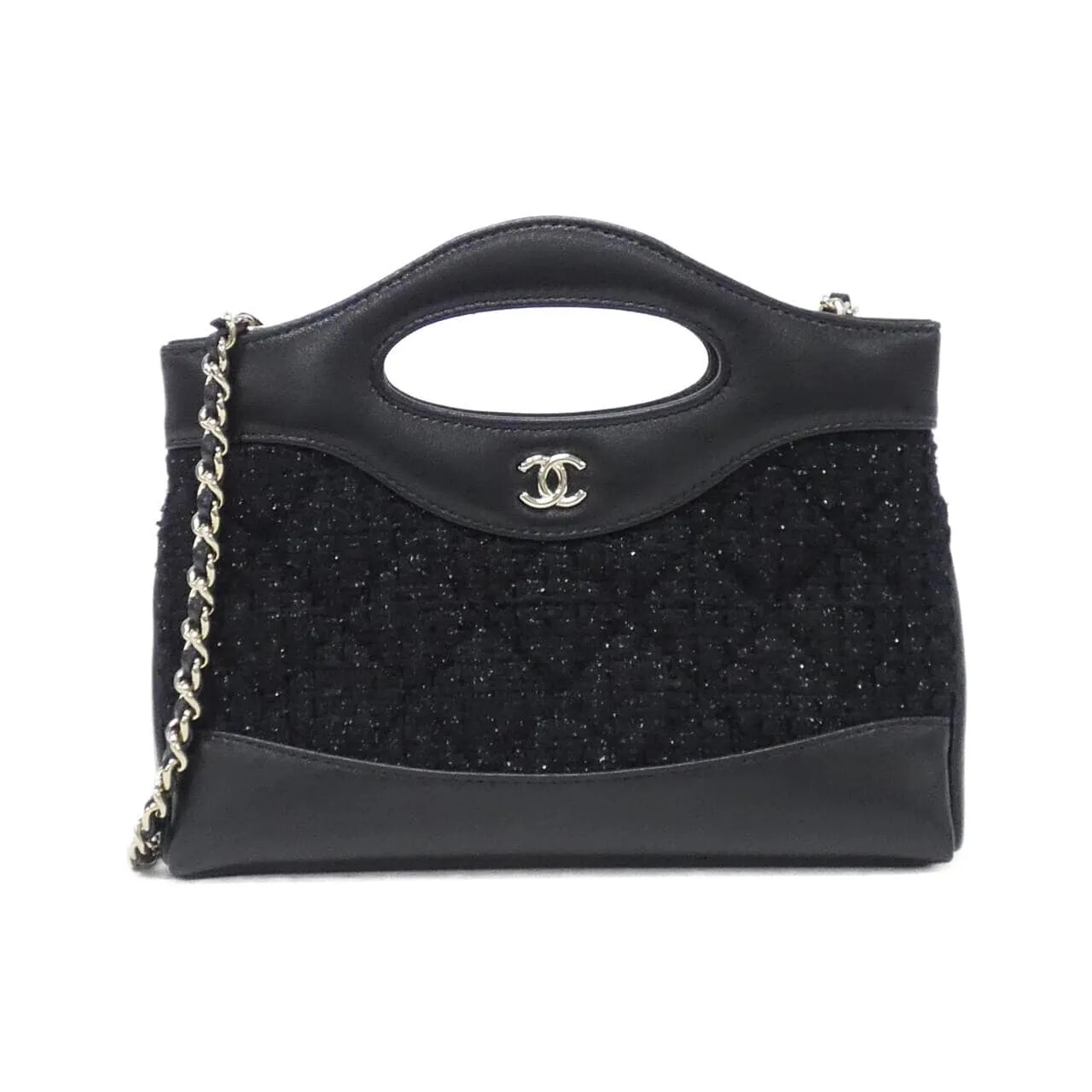 CHANEL Chanel 19 AP3656 Handbag Tweed Black