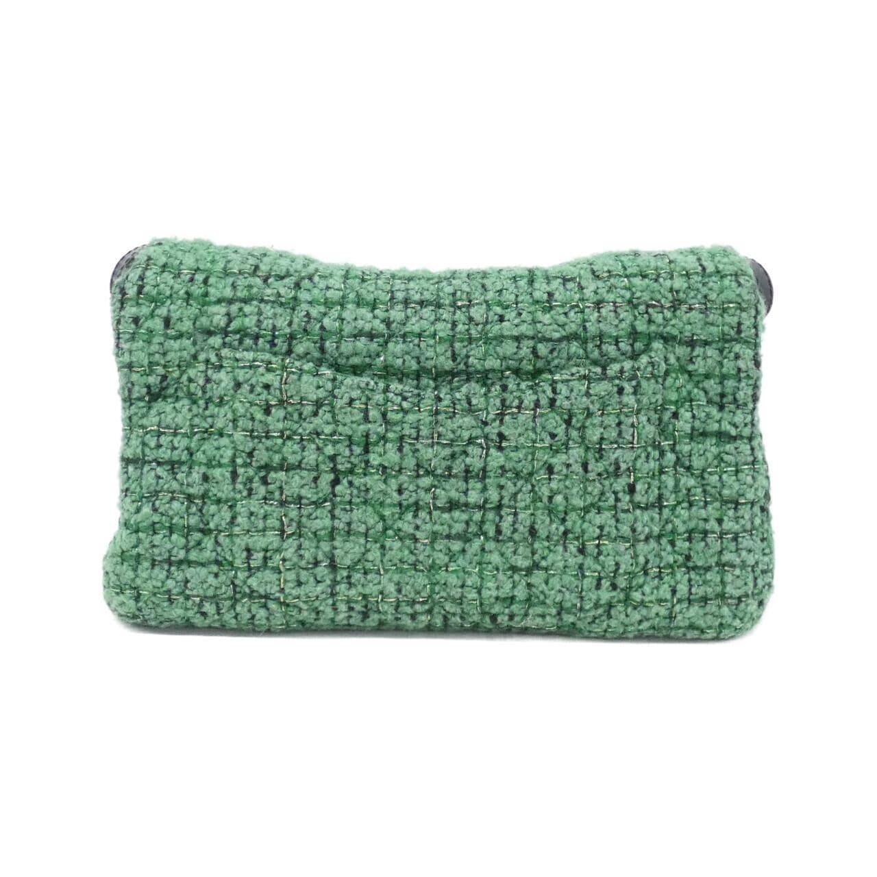 CHANEL 47690 Shoulder Tweed 綠色 粗花呢 中古品A - 縮圖 2