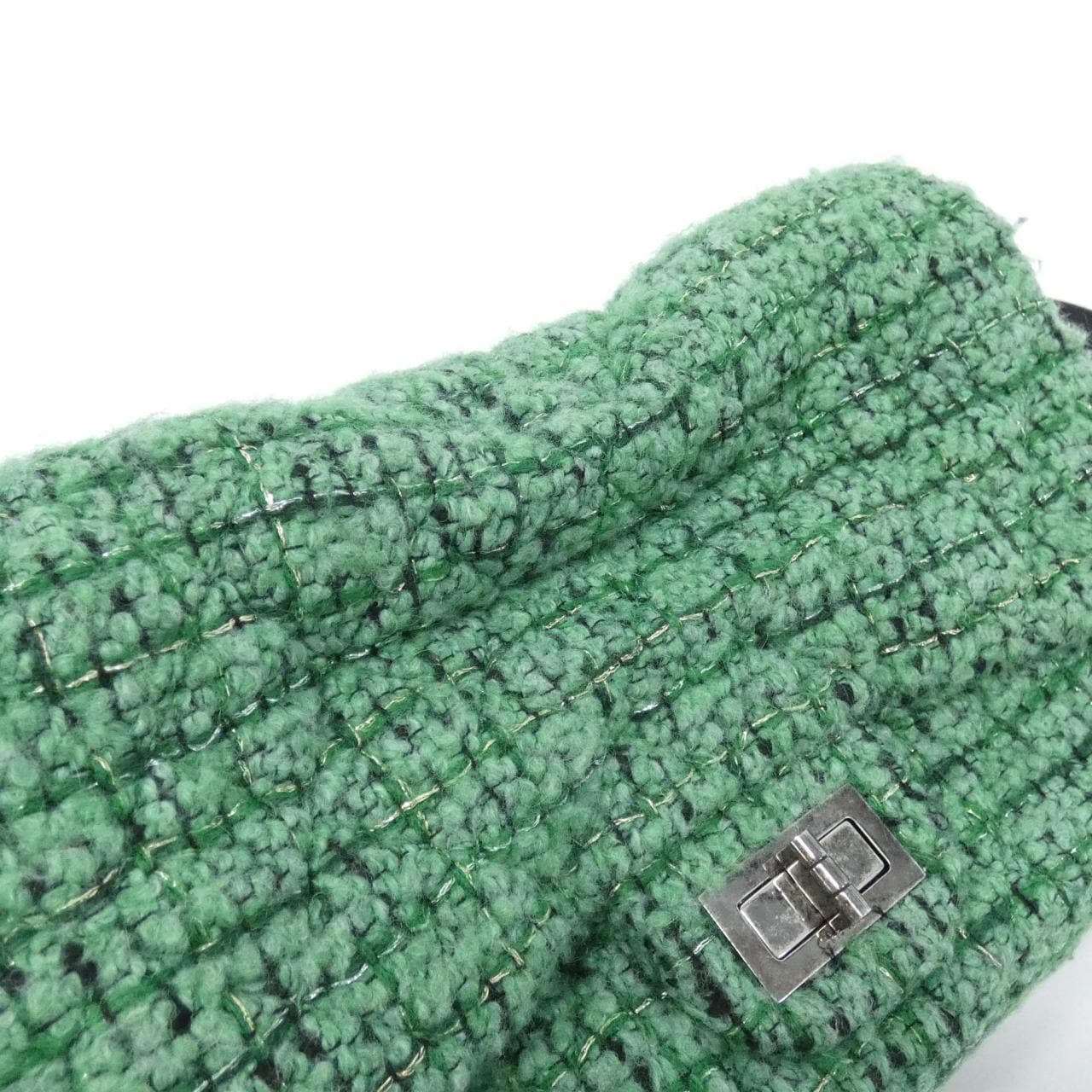 CHANEL 47690 Shoulder Tweed 綠色 粗花呢 中古品A - 縮圖 7