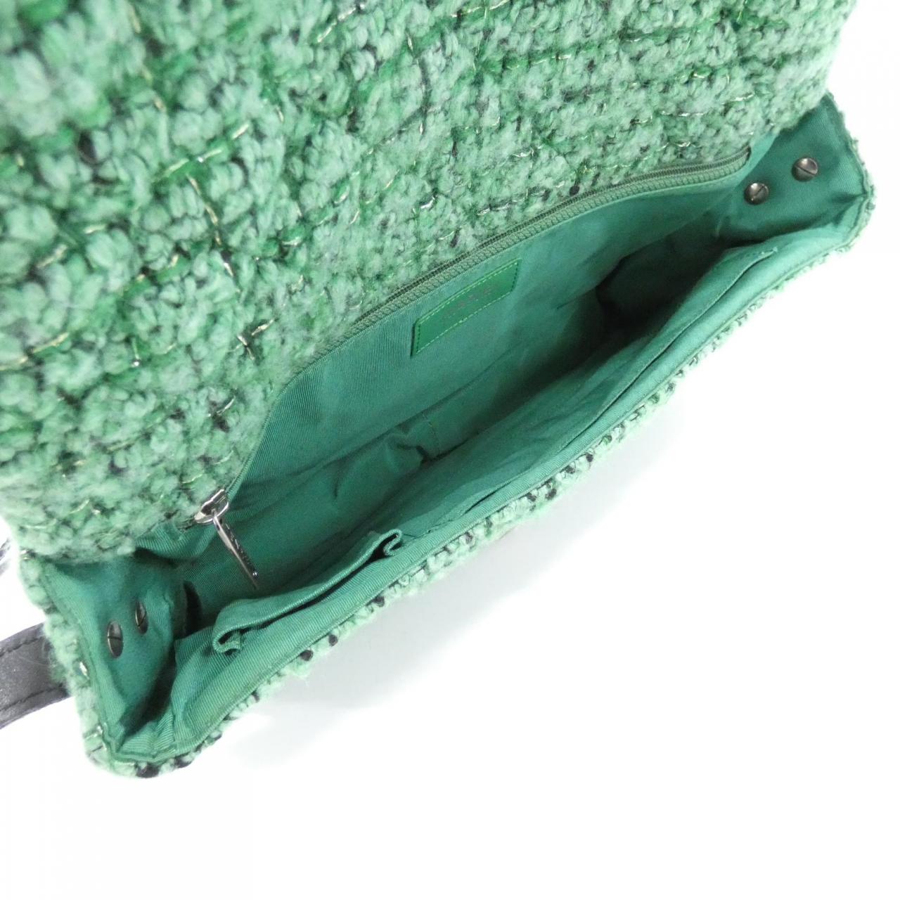 CHANEL 47690 Shoulder Tweed 綠色 粗花呢 中古品A - 縮圖 9