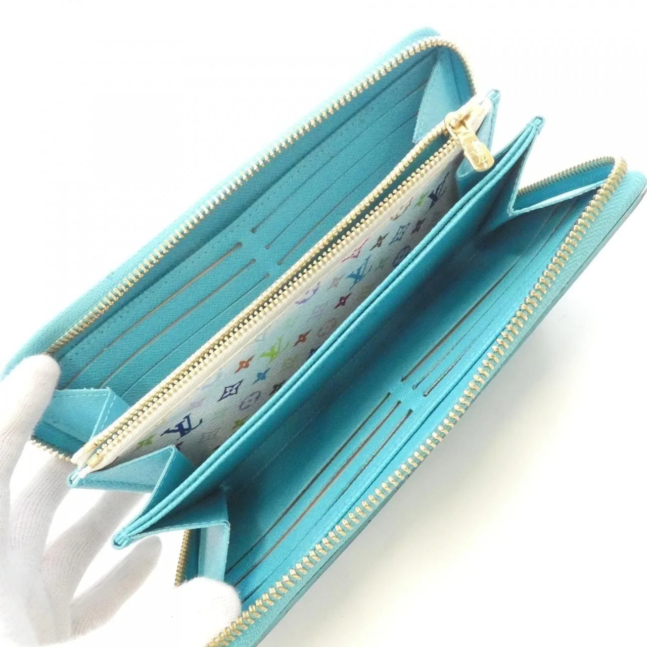 LOUIS VUITTON M14158 Wallet Epi Blue Epi Rank B - Thumbnail 8