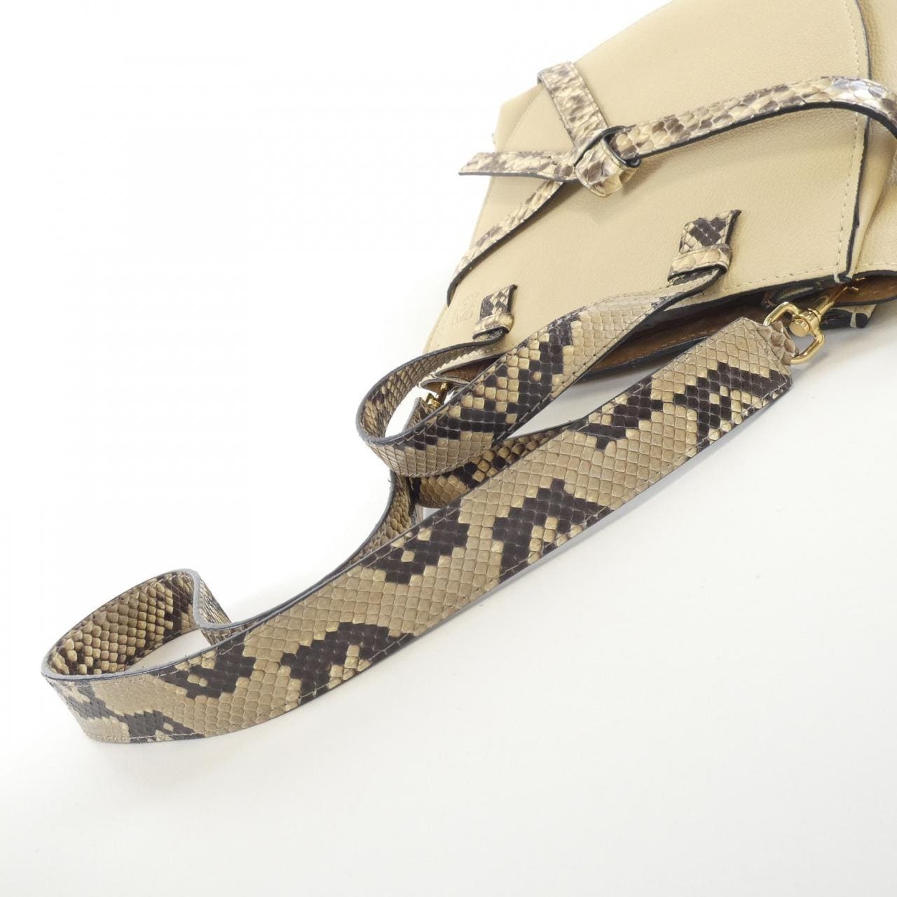 LOEWE Gate 321 97 U61 Bag Python Beige Python - Thumbnail 8