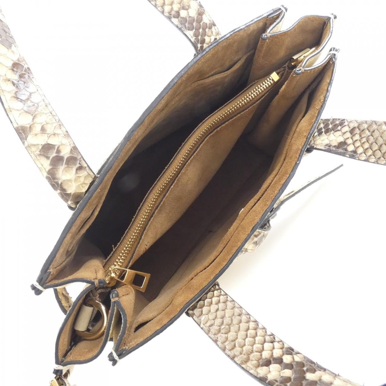 LOEWE Gate 321 97 U61 Bag Python Beige Python - Thumbnail 9