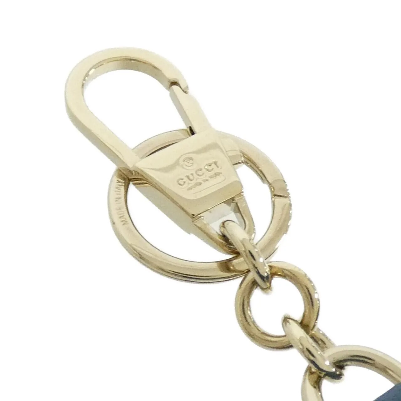 GUCCI Key Case Ostrich Blue Ostrich Rank A - Thumbnail 4