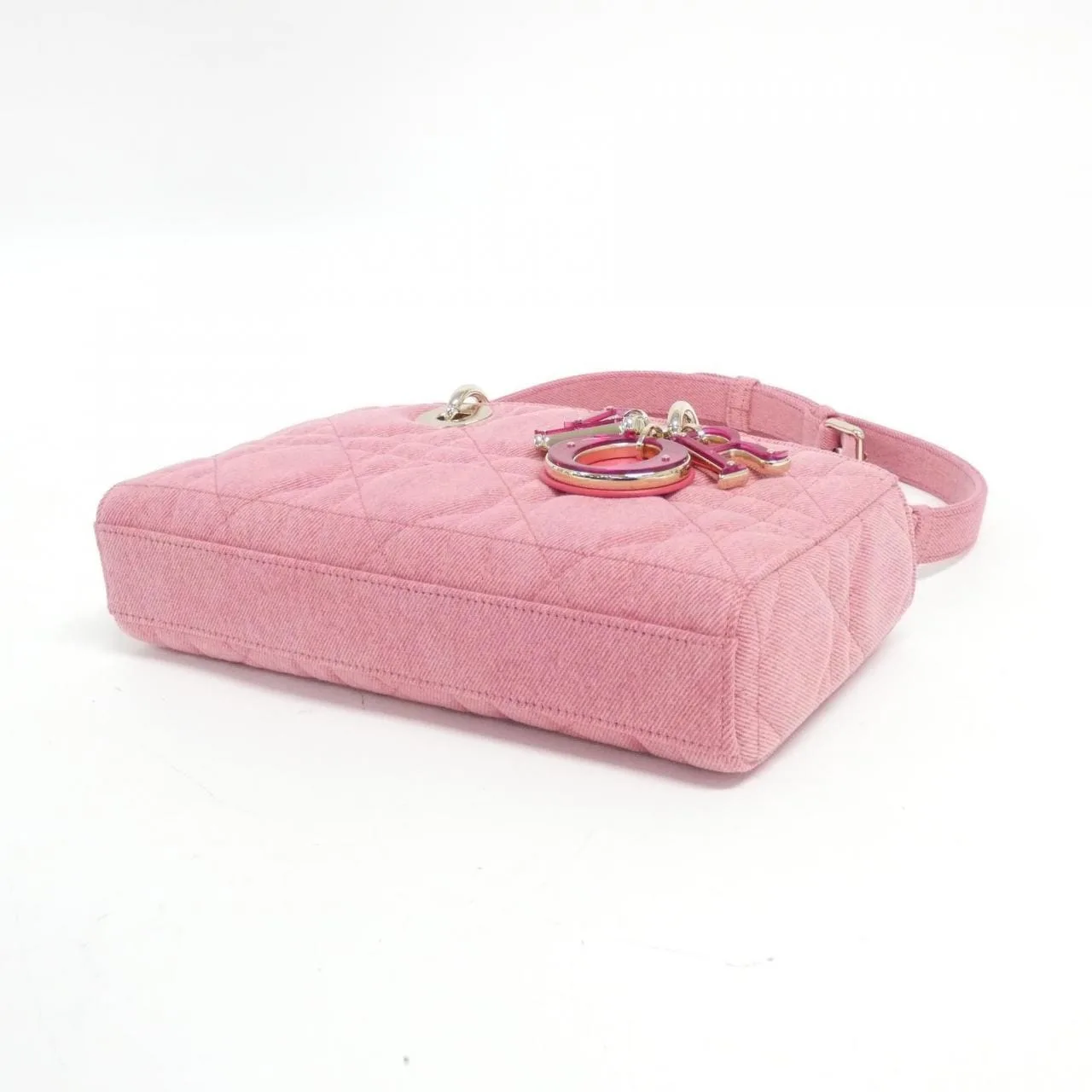 DIOR Lady D-Joy M0540WTJA Handbag Denim 黑色 牛仔布 中古品A - 縮圖 3