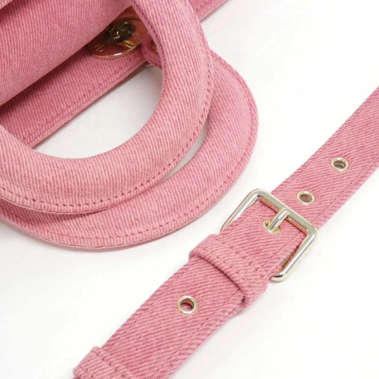 DIOR Lady D-Joy M0540WTJA Handbag Denim 黑色 牛仔布 中古品A - 縮圖 8