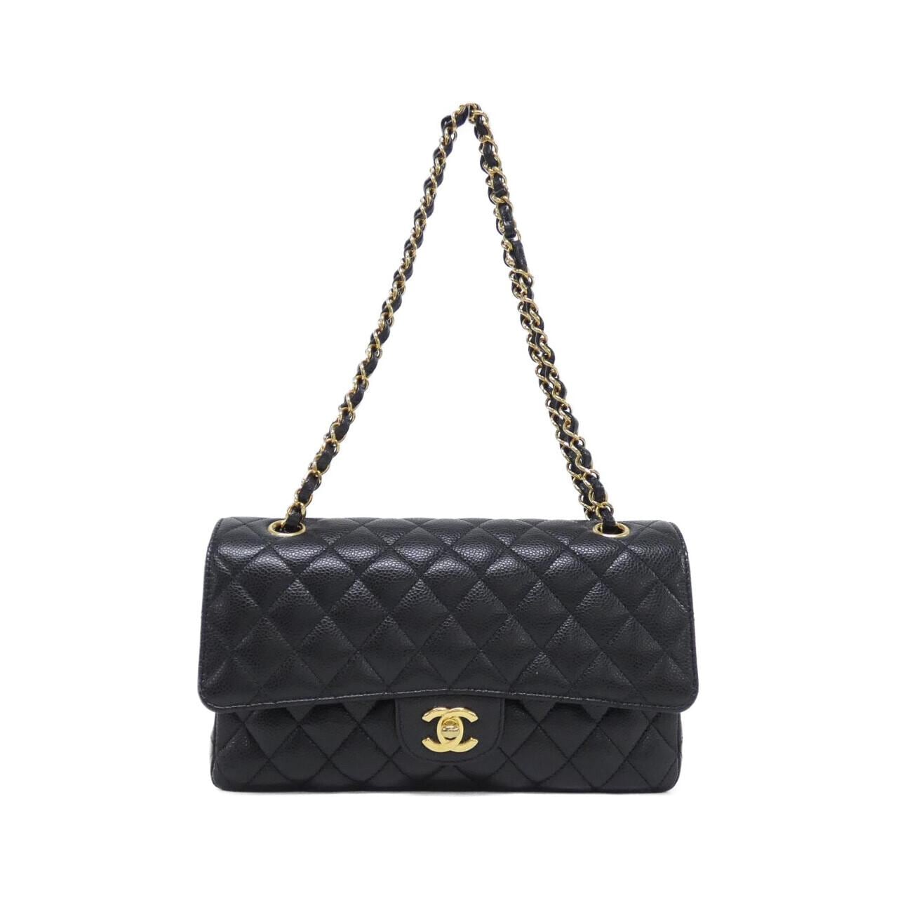 CHANEL Matelasse 1112 Shoulder Grained Calfskin Black