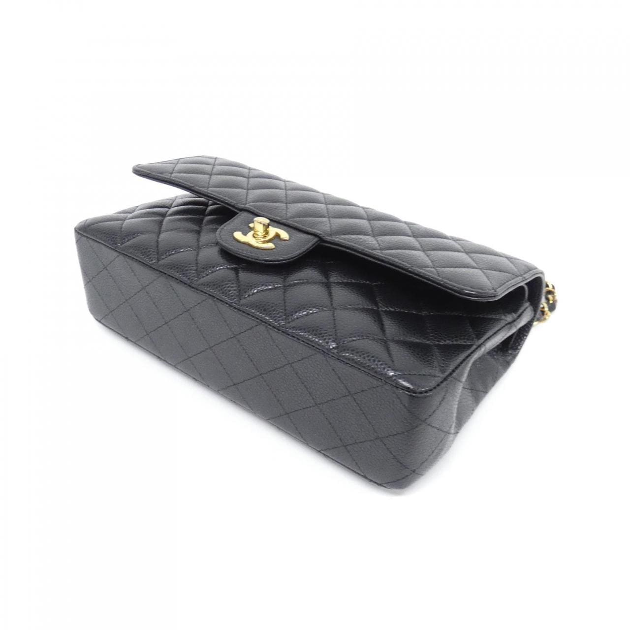 CHANEL Matelasse 1112 Shoulder Grained Calfskin Black Grained Calfskin - Thumbnail 3