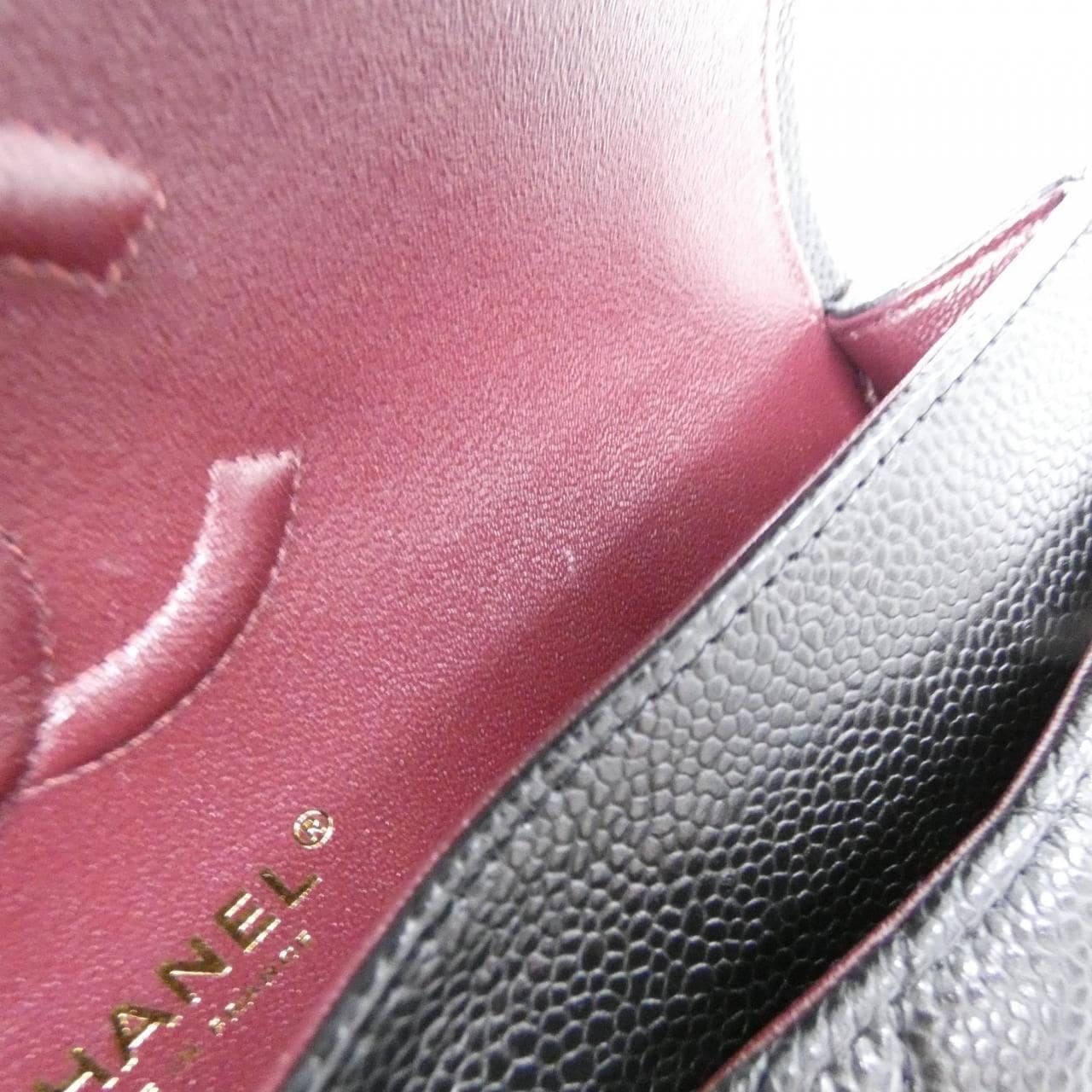 CHANEL Matelasse 1112 Shoulder Grained Calfskin Black Grained Calfskin - Thumbnail 7