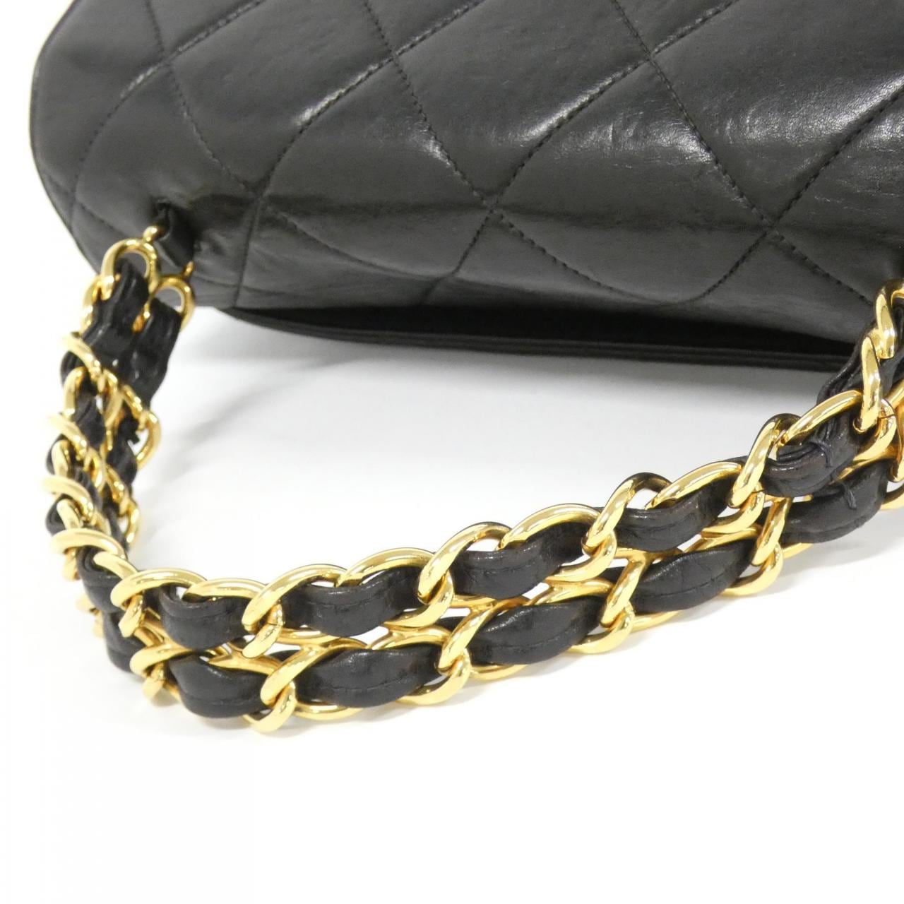 CHANEL Handbag Lambskin Black Lambskin - Thumbnail 8