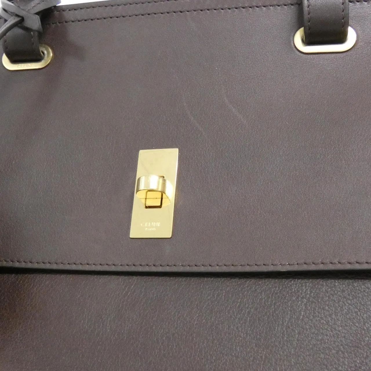 CELINE 120443GIM Handbag Leather 黑色 皮革 - 縮圖 6